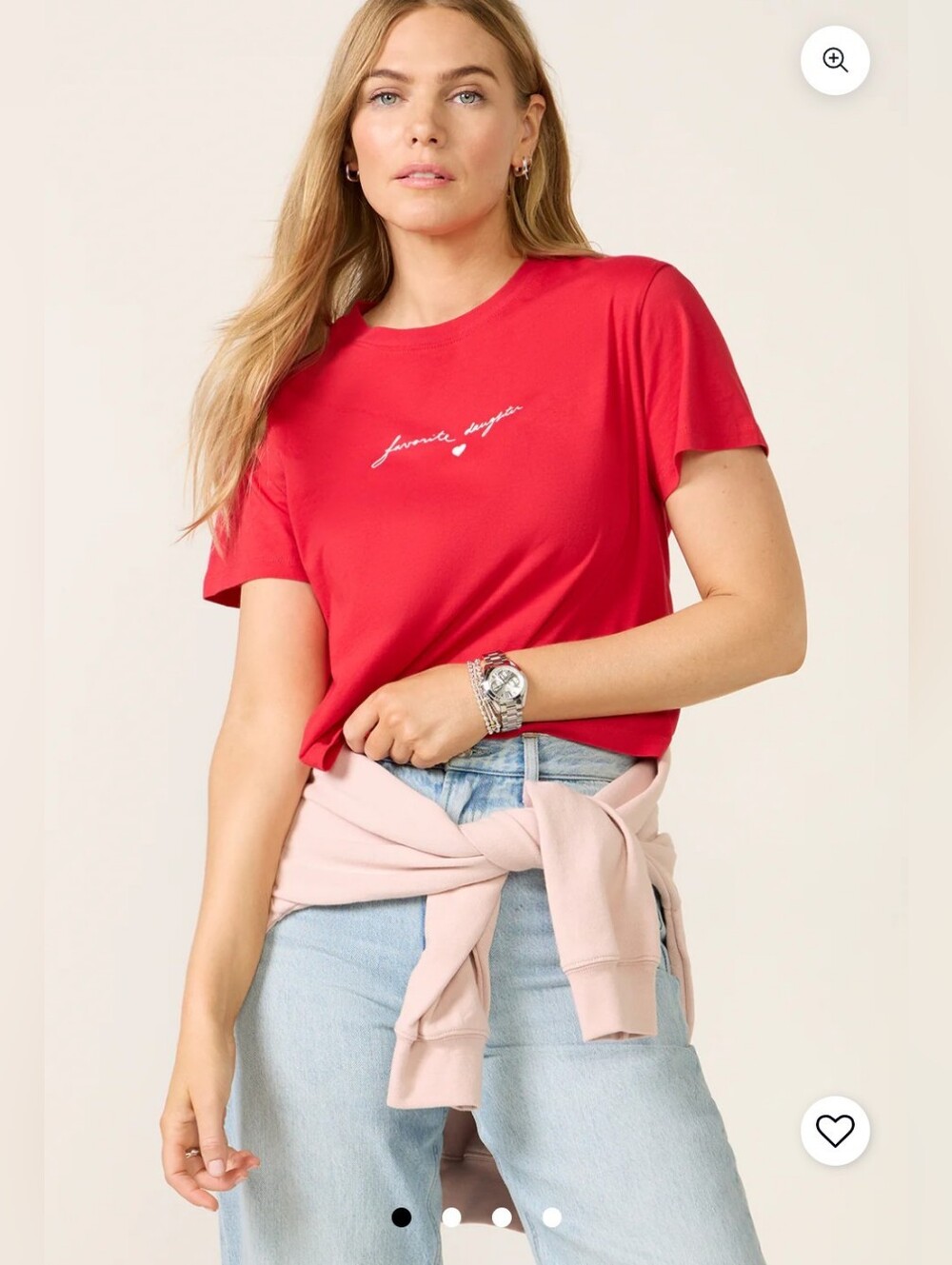 Favorite Daughter | The Crop Signature Tee | Red | XL